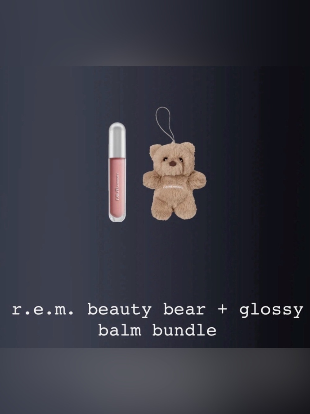 Ariana Grande r.e.m. beauty bear + glossy balm bundle